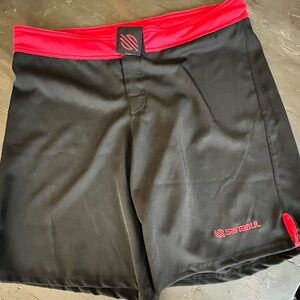 Lot of 2 Sanabul Black and Red BJJ Shorts